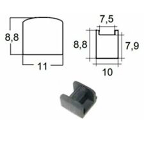 Gommino per griglie piano cottura Franke dimensioni 10 x 11 x 8.8 mm con incasso