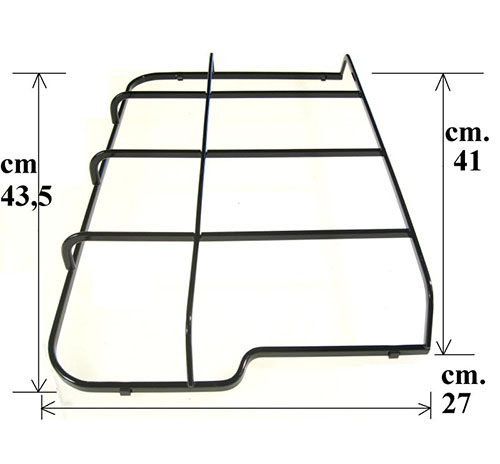 Griglia sinistra piano cottura cm43.5x27 Rex Electrolux Zanussi