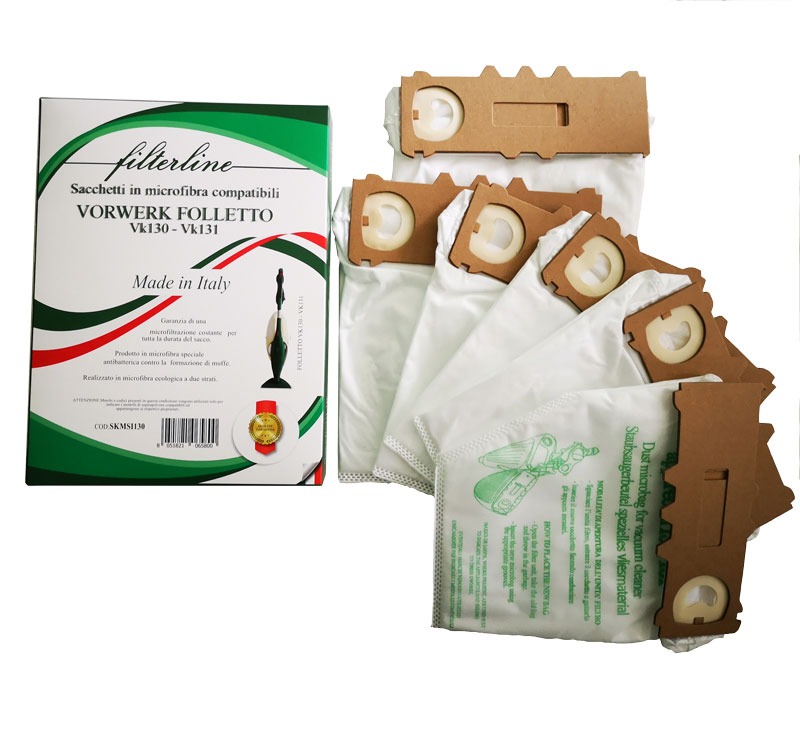 6 Sacchetti in microfibra in scatola vk130-131 made in Italy