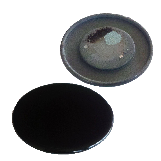 Piattello smaltato nero ausiliario Gasfire Candy Sovrana 3.6 cm